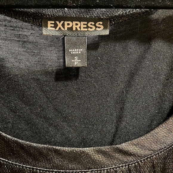 Women’s Express Size Small Black Dress Blouse - Picture 2 of 4